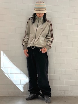 「アイテム（ジャージ）」を使った、RTさん（レディース・160cm）の秋コーディネート