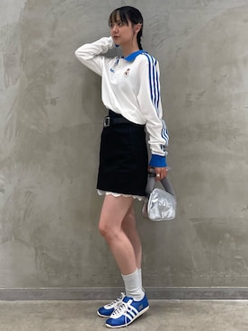 「アイテム（ポロシャツ）」を使った、RTさん（レディース・160cm）の夏コーディネート