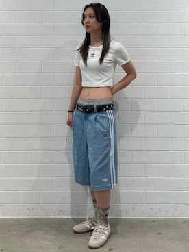 「adidas（アディダス）のアイテム（ソックス/靴下）」を使った、RTさん（レディース・160cm）の夏コーディネート