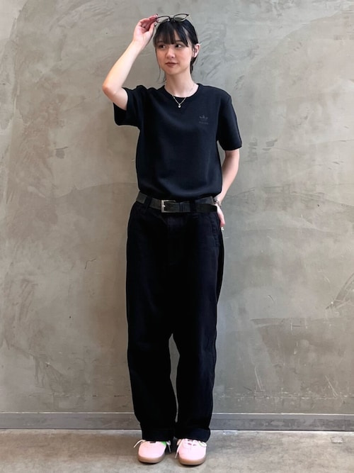 adidas Originals ワッフル Tシャツ 半袖 水色 L アディダス オリジナル ワッフルTシャツ ブルー Lサイズ スリムT