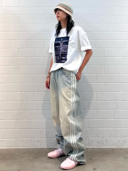 Adilenium シーズン 3 バナナフィット ウォッシュドデニムパンツ