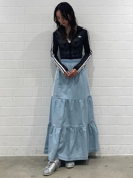 「adidas（アディダス）のスタンスミス ロープロ / STAN SMITH LO PRO（シューズ、シルバー系）」を使った、RTさん（レディース・160cm）の春コーディネート