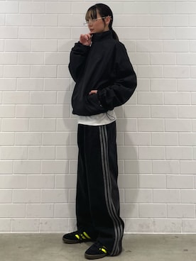 「アイテム（ジャージ）」を使った、RTさん（レディース・160cm）の冬コーディネート