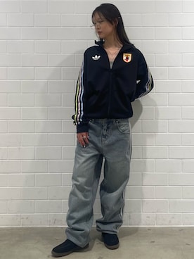 「adidas（アディダス）のHANDBALL SPEZIAL LOAFER / ハンドボール スペツィアル ローファー / アディダスオリジナルス adidas Originals（スニーカー、ブラック系）」を使った、RTさん（レディース・160cm）の春コーディネート