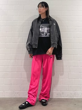 「アイテム（デニムジャケット）」を使った、RTさん（レディース・160cm）の秋コーディネート