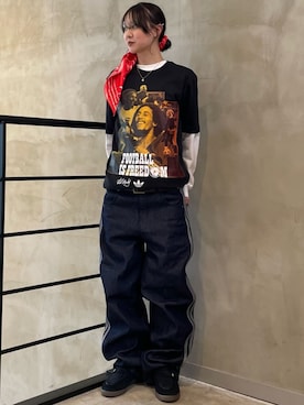 「adidas（アディダス）のHANDBALL SPEZIAL LOAFER / ハンドボール スペツィアル ローファー / アディダスオリジナルス adidas Originals（スニーカー、ブラック系）」を使った、RTさん（レディース・160cm）の春コーディネート