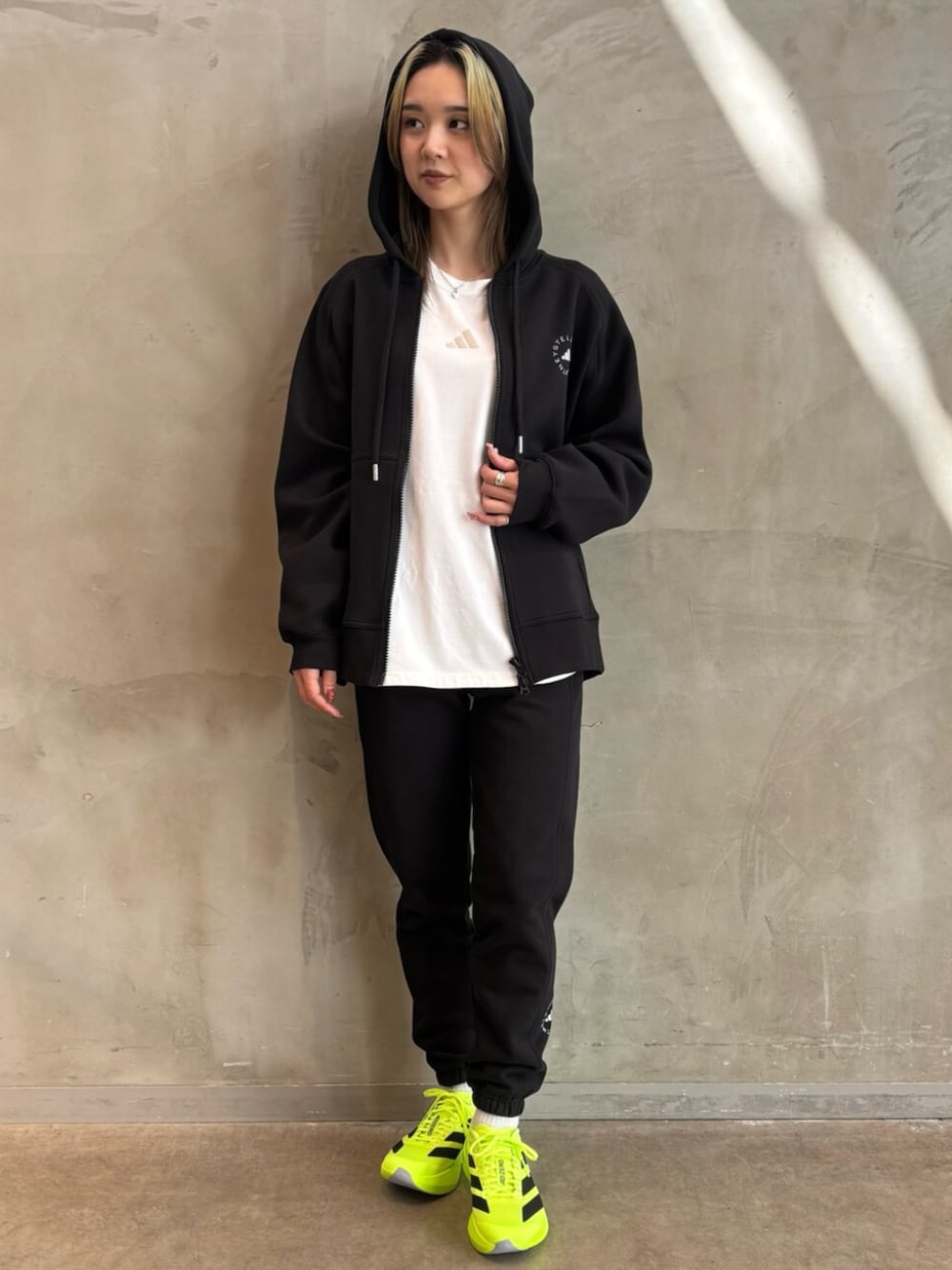 adidas by Stella McCartney フルジップ パーカー - ブラック