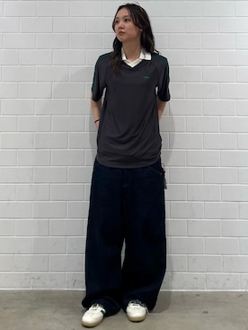 「adidas（アディダス）のサンバOG / SAMBA OG（シューズ、ホワイト系）」を使った、RTさん（レディース・160cm）の春コーディネート