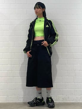 「アイテム（ジャージ）」を使った、RTさん（レディース・160cm）の秋コーディネート