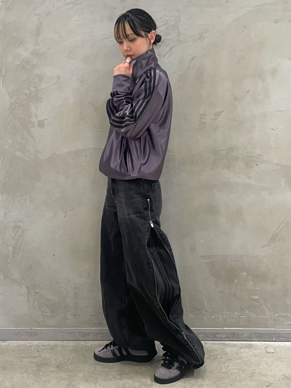 アディダス Adilenium シーズン 3 ジップ ウォッシュド デニムパンツ