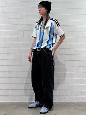 「adidas originals」｜「アイテム（ニットキャップ/ビーニー）」を使った、RTさん（レディース・160cm）の秋コーディネート