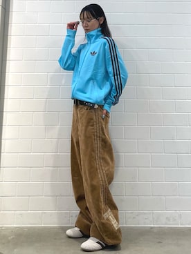 「アイテム（ジャージ）」を使った、RTさん（レディース・160cm）の秋コーディネート