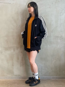「アイテム（ジャージ）」を使った、RTさん（レディース・160cm）の夏コーディネート