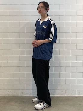 「adidas（アディダス）のZX 8000（シューズ、ベージュ系）」を使った、RTさん（レディース・160cm）の春コーディネート