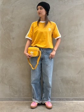 「adidas（アディダス）のガゼルボールド / Gazelle Bold / 厚底スニーカー / アディダスオリジナルス adidas Originals（スニーカー）」を使った、RTさん（レディース・160cm）の秋コーディネート