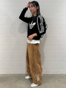 「クルーネックニット」｜RTさん（レディース・160cm）の秋コーディネート