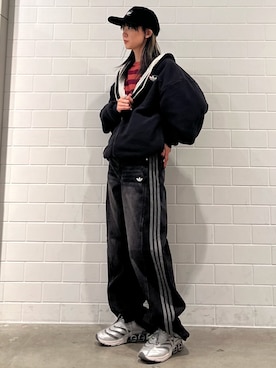 「adidas(アディダス)のアイテム(キャップ)」を使った、RTさん(レディース・160cm)の秋コーディネート