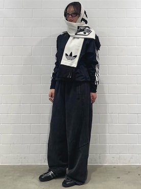 「adidas（アディダス）のTG スウェット パンツ / アディダスオリジナルス adidas Originals（その他パンツ、ブラック系）」を使った、RTさん（レディース・160cm）の春コーディネート