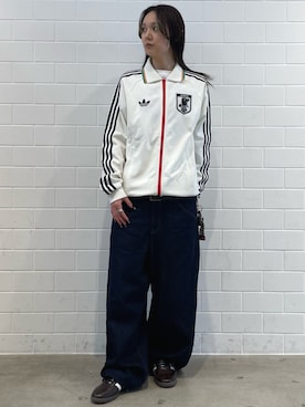 「adidas（アディダス）のサンバOG / SAMBA OG（シューズ、ブラウン系）」を使った、RTさん（レディース・160cm）の春コーディネート