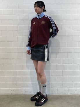 「アイテム（ジャージ）」を使った、RTさん（レディース・160cm）の春コーディネート