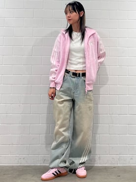 「アイテム（ジャージ）」を使った、RTさん（レディース・160cm）の秋コーディネート