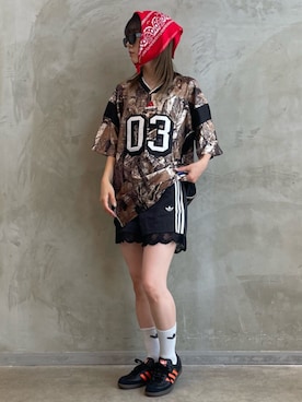 「アディダス」｜RTさん（レディース・160cm）の夏コーディネート