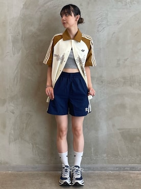 「アイテム（スウェットパンツ）」を使った、RTさん（レディース・160cm）の夏コーディネート