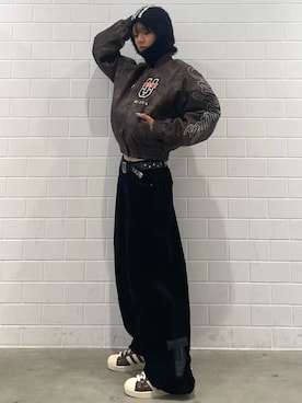 「adidas originals」｜「アイテム（ニットキャップ/ビーニー）」を使った、RTさん（レディース・160cm）の秋コーディネート