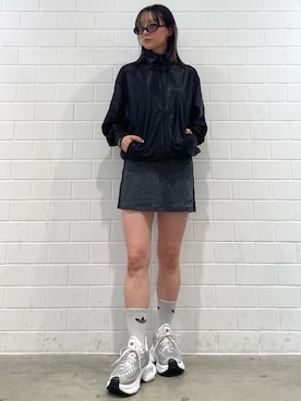 「アイテム（ジャージ）」を使った、RTさん（レディース・160cm）の秋コーディネート