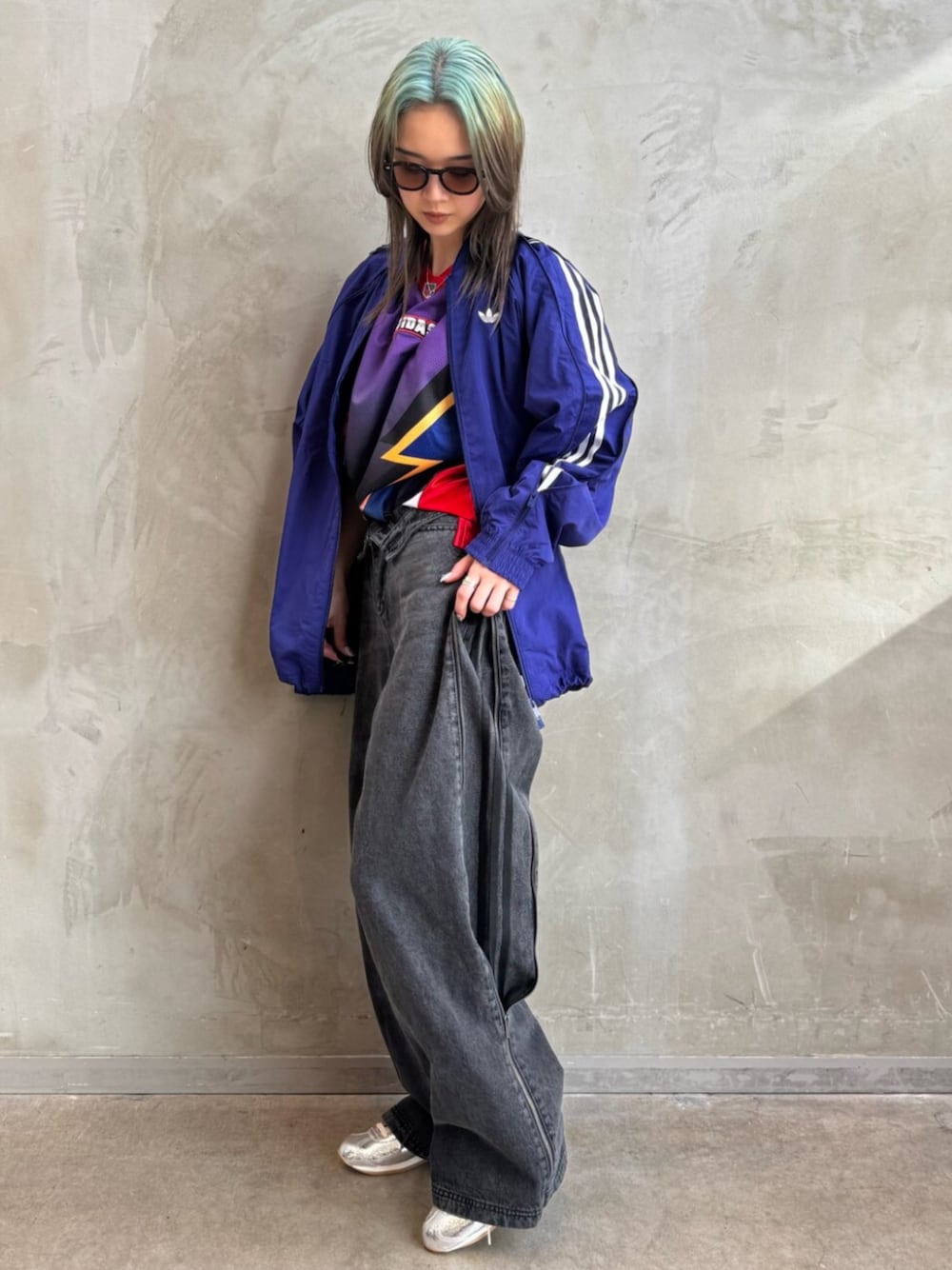 Adilenium シーズン 3 ジップ ウォッシュド デニムパンツ / アディダス