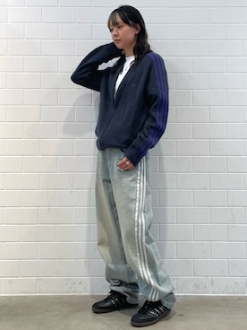 「アイテム（ジャージ）」を使った、RTさん（レディース・160cm）の秋コーディネート