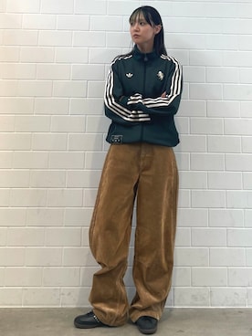 「アイテム（ジャージ）」を使った、RTさん（レディース・160cm）の秋コーディネート