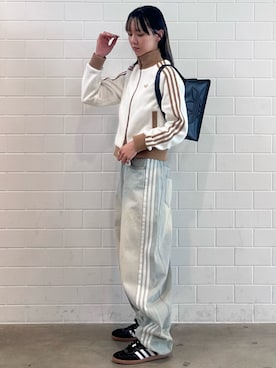 「アイテム（ジャージ）」を使った、RTさん（レディース・160cm）の秋コーディネート