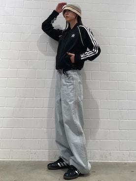 「アイテム（ジャージ）」を使った、RTさん（レディース・160cm）の冬コーディネート