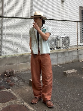 「HANES(ヘインズ)のアイテム」を使った、yusuke さん(メンズ・173cm)の夏コーディネート