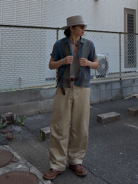 「RRL（ダブル アール エル）のアイテム」を使った、yusuke    さん（メンズ・173cm）の夏コーディネート