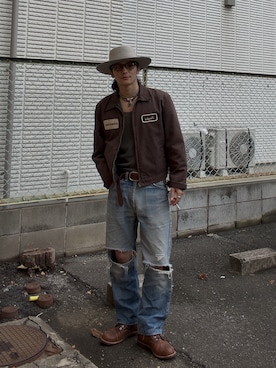 「RRL(ダブル アール エル)のアイテム」を使った、yusuke さん(メンズ・173cm)の秋コーディネート