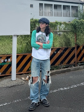 「アイテム（キャップ）」を使った、yusuke    さん（メンズ・173cm・20代）の夏コーディネート