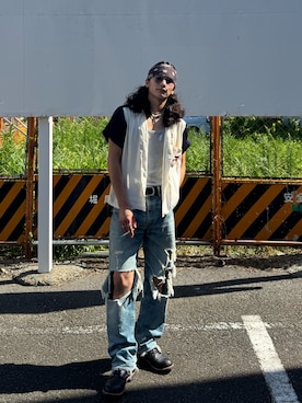 「Ray-Ban（レイバン）のアイテム」を使った、yusuke    さん（メンズ・173cm）の夏コーディネート