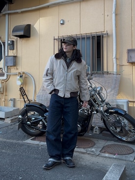 「RRL（ダブル アール エル）のアイテム」を使った、yusuke    さん（メンズ・173cm）の冬コーディネート