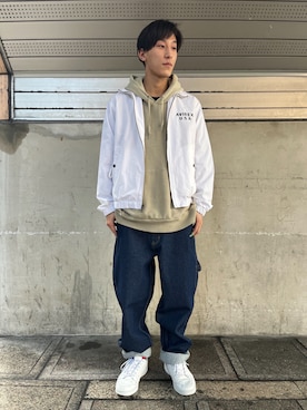「AVIREX（アヴィレックス）のアイテム（その他アウター）」を使った、HIROTOさん（メンズ・172cm）の冬コーディネート