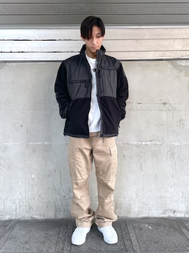 「AVIREX（アヴィレックス）のアイテム（その他アウター）」を使った、HIROTOさん（メンズ・172cm）の冬コーディネート
