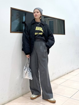 「アイテム（ブルゾン）」を使った、mikaさん（レディース・163cm・20代）の冬コーディネート