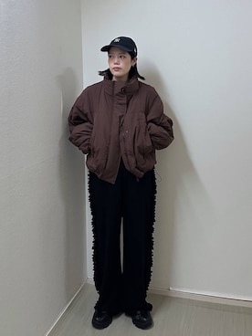 「アイテム（スウェットパンツ）」を使った、mikaさん（レディース・163cm・20代）の秋コーディネート