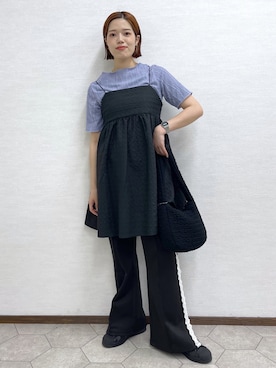 「ローリーズファーム(LOWRYS FARM)」｜「アイテム（チュニック）」を使った、mikaさん（レディース・163cm）の夏コーディネート