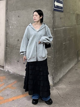 「アイテム（パーカー）」を使った、mikaさん（レディース・163cm・20代）の秋コーディネート