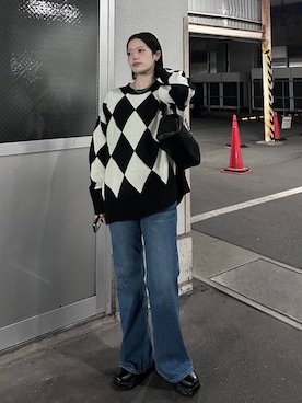 「アイテム（カバーオール）」を使った、mikaさん（レディース・163cm・20代）の秋コーディネート