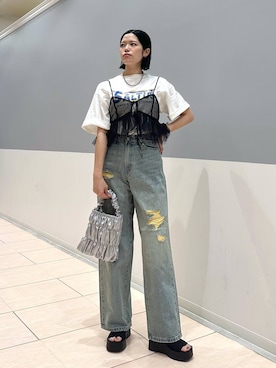 「アイテム（その他トップス）」を使った、mikaさん（レディース・163cm・20代）の夏コーディネート