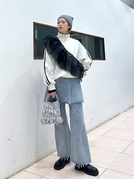 「アイテム（その他トップス）」を使った、mikaさん（レディース・163cm・20代）の冬コーディネート