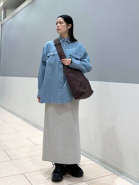 「LOWRYS FARM（ローリーズファーム）のLFポーチツキショルダー 284037（ショルダーバッグ）」を使った、mikaさん（レディース・163cm）の冬コーディネート